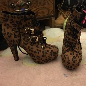 Cheetah print boots